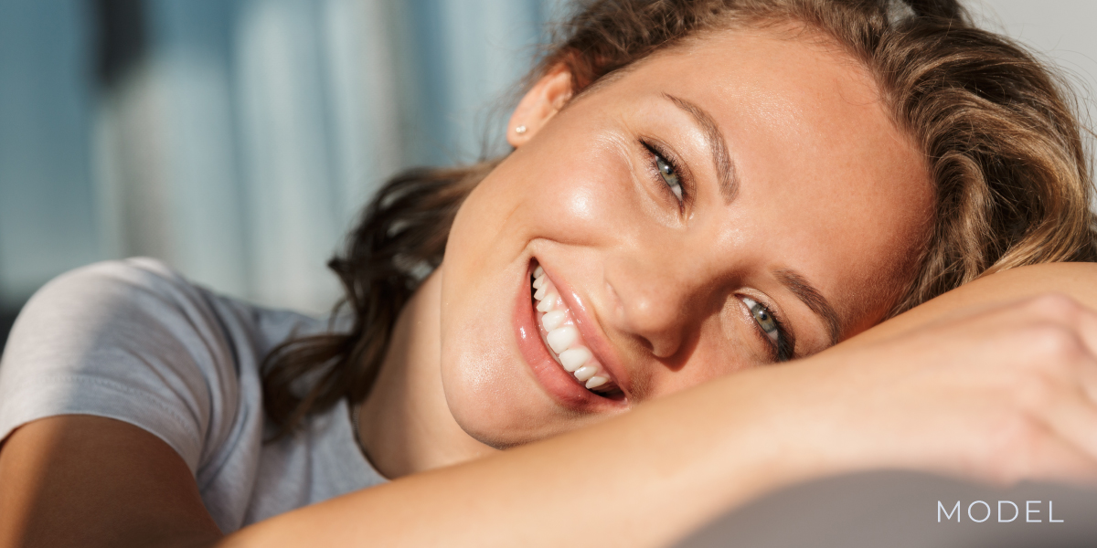 Smiling Model Demonstrates Potential Dental Implant Results